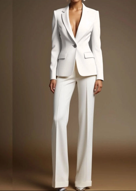 The Departure Suit — Tailored Bridal Set in Ivory