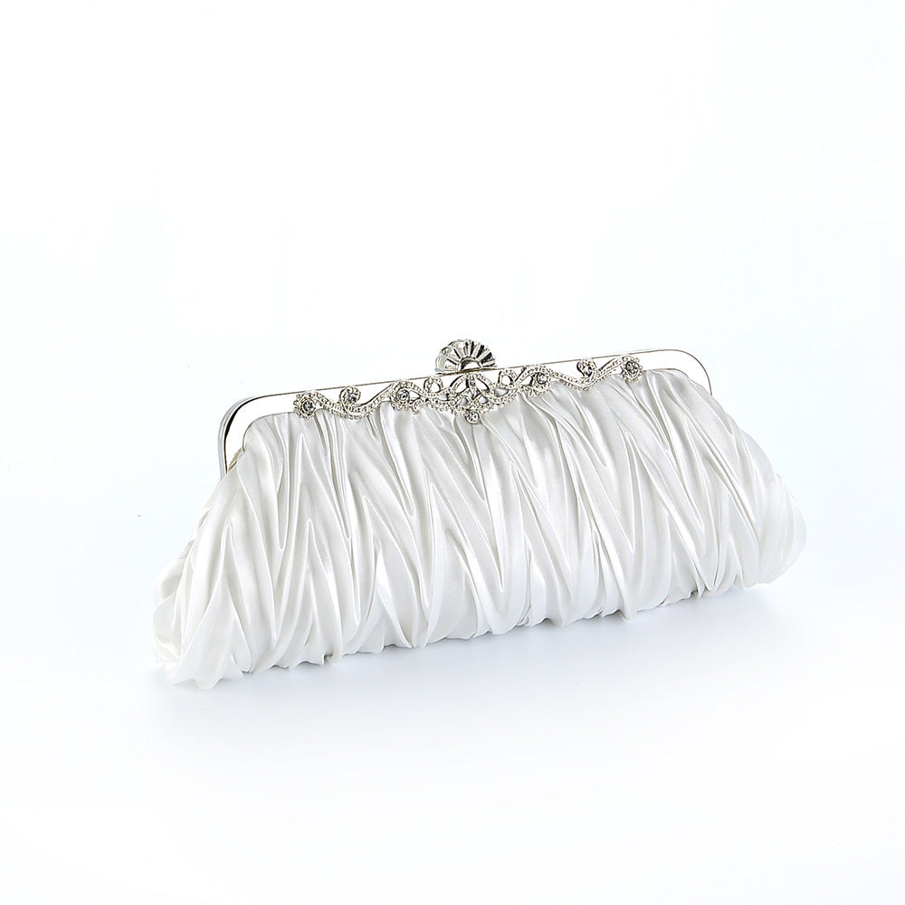 The Draped Satin Bridal Clutch