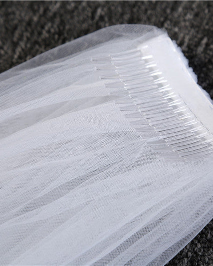 The Whisper Veil — An Airy Cathedral Veil in Soft White