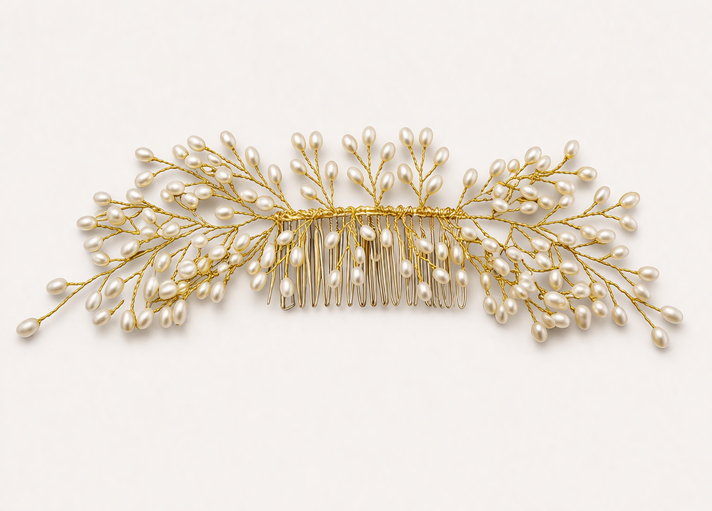 Romantic Pearl Vine Comb