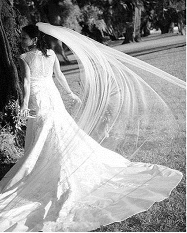 The Whisper Veil — An Airy Cathedral Veil in Soft White