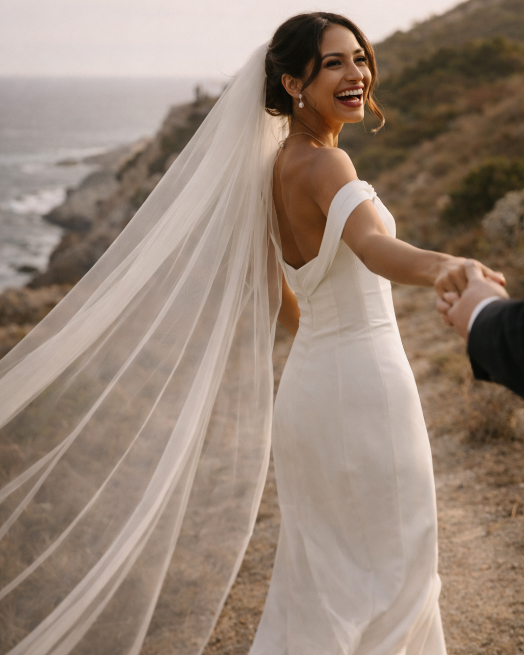 The Whisper Veil — An Airy Cathedral Veil in Soft White